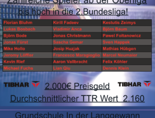 1. Tibhar Oggersheim Masters Top 24 Einladungsturnier